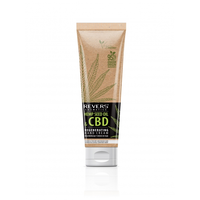 Regenerating hand cream with CBD natural hemp oil