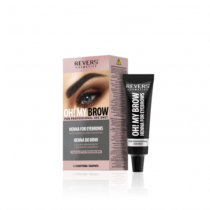 HENNA FOR EYEBROWS OH!MY BROW 1.1 GRAPHITE with argan oil and castor oil -  REVERS