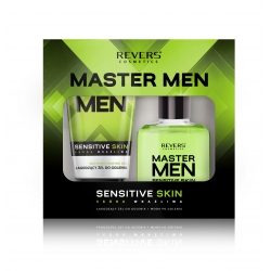 MASTER MEN - Shaving gel 150ml + aftershave water 120ml SENSITIVE SKIN