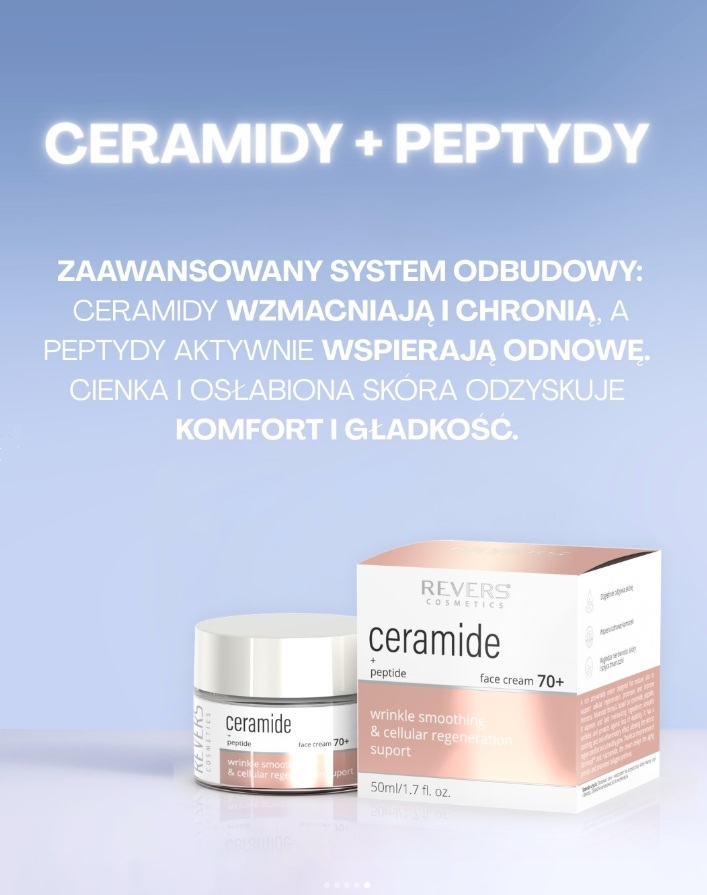 REVERS Krem Do Twarzy 70+ Ceramide Wygładzający Zmarszczki - obrazek 2