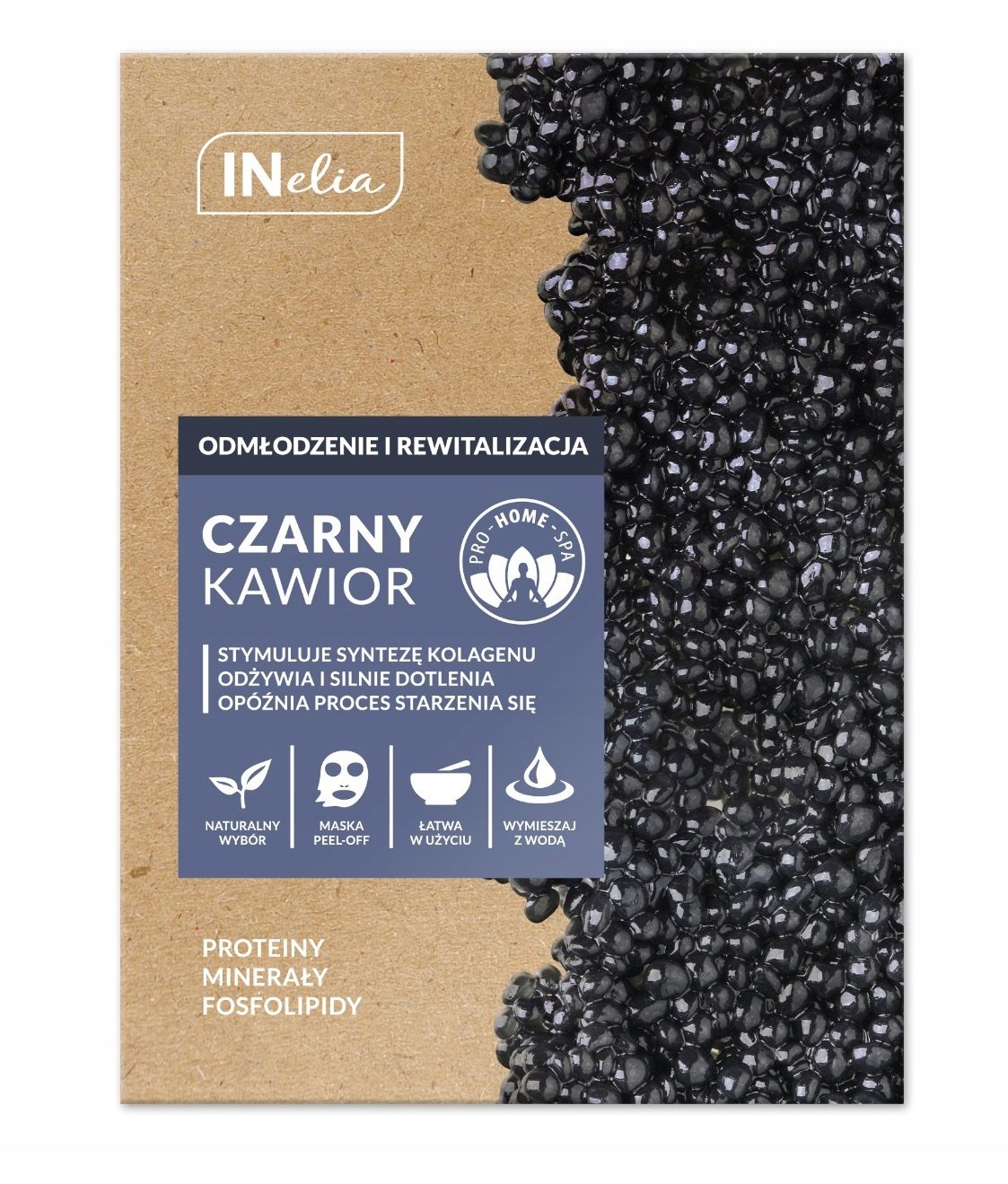 Inelia Peel-Off maseczka Czarny Kawior