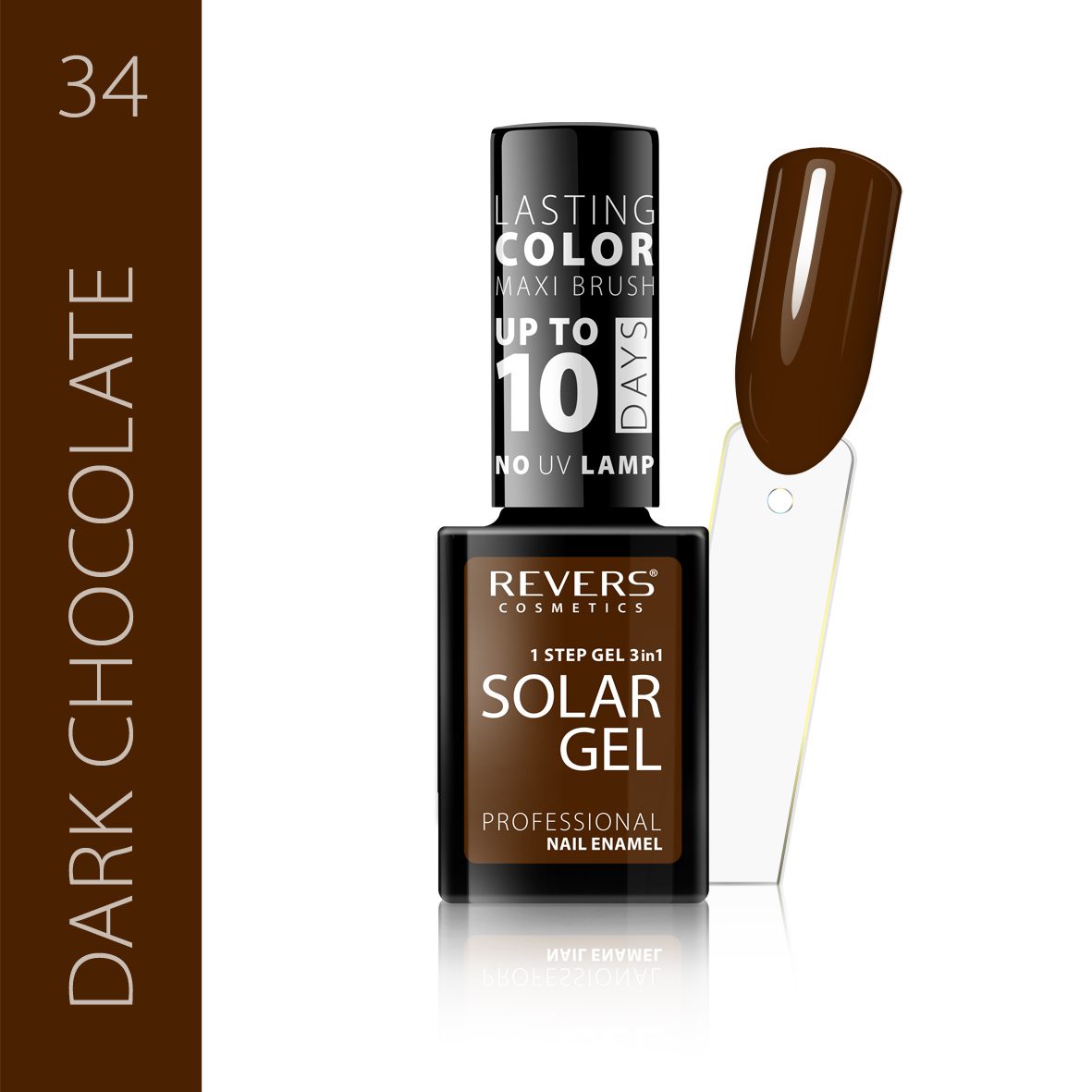 Lakier hybrydowy bez lampy Revers Solar Gel 34