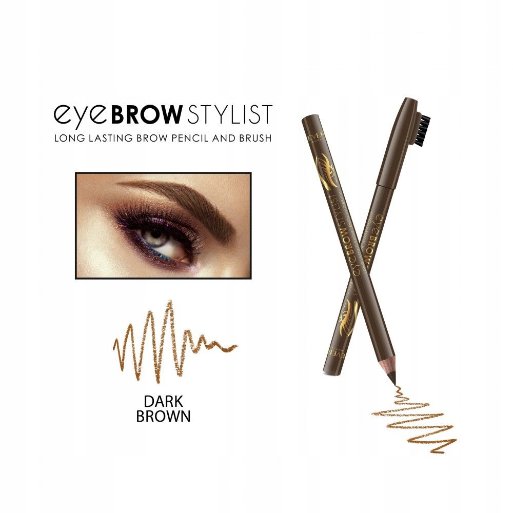 Kredka do brwi ciemny brąz REVERS EYE BROW STYLIST ze szczoteczką