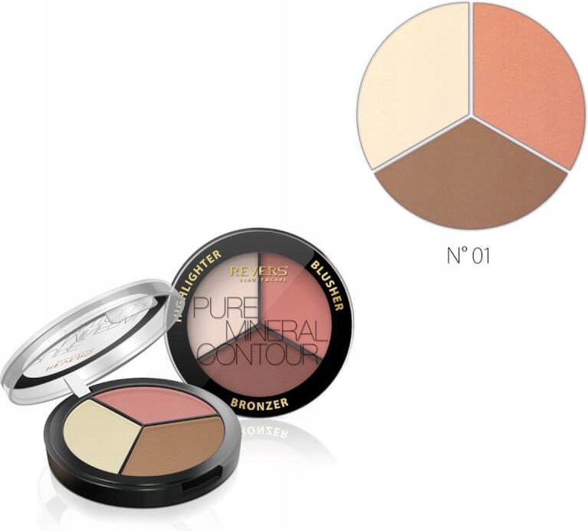 Paleta do konturowania twarzy Revers PURE MINERAL CONTOUR 01 - obrazek 4