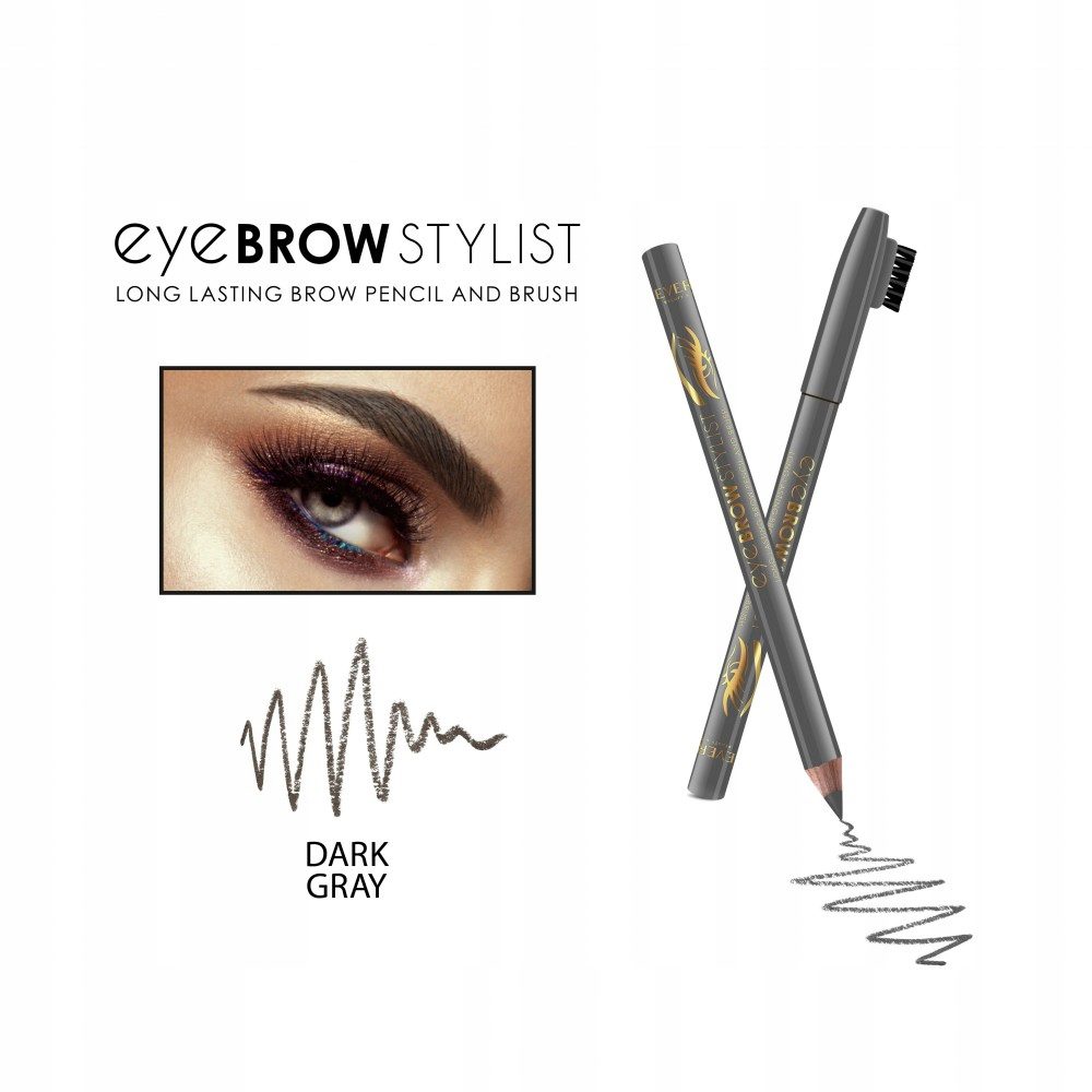 Kredka do brwi ciemnoszara REVERS EYE BROW STYLIST ze szczoteczką
