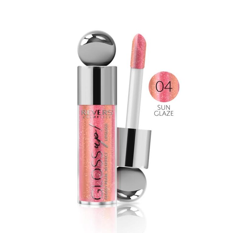 Błyszczyk do ust z drobinkami Revers Gloss Up 04 Sun Glaze efekt tafli