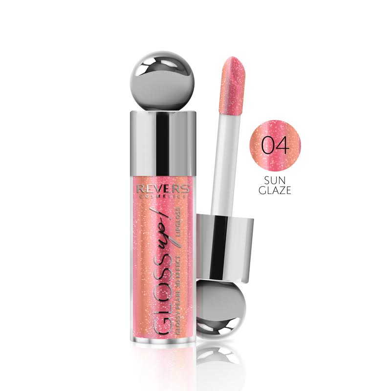Błyszczyk do ust z drobinkami Revers Gloss Up 04 Sun Glaze efekt tafli