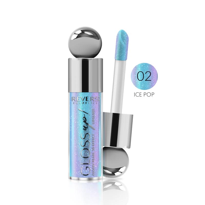 Błyszczyk do ust z drobinkami Revers Gloss Up 02 Ice Pop efekt tafli