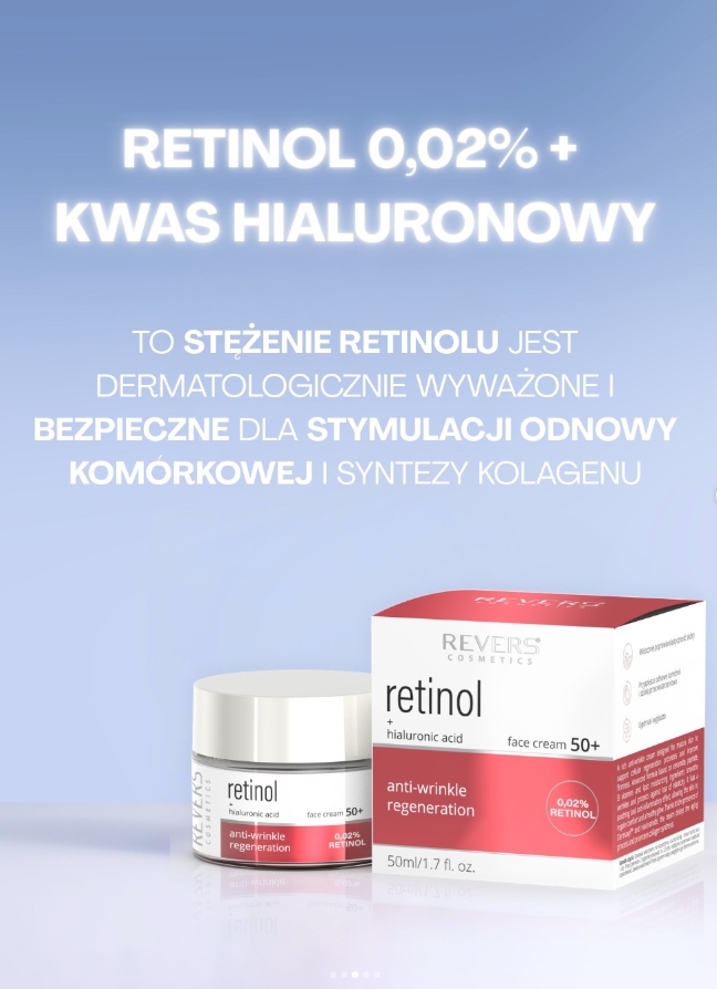 REVERS Krem Do Twarzy 50+ Przeciwzmarszczkowy z Retinolem - obrazek 2