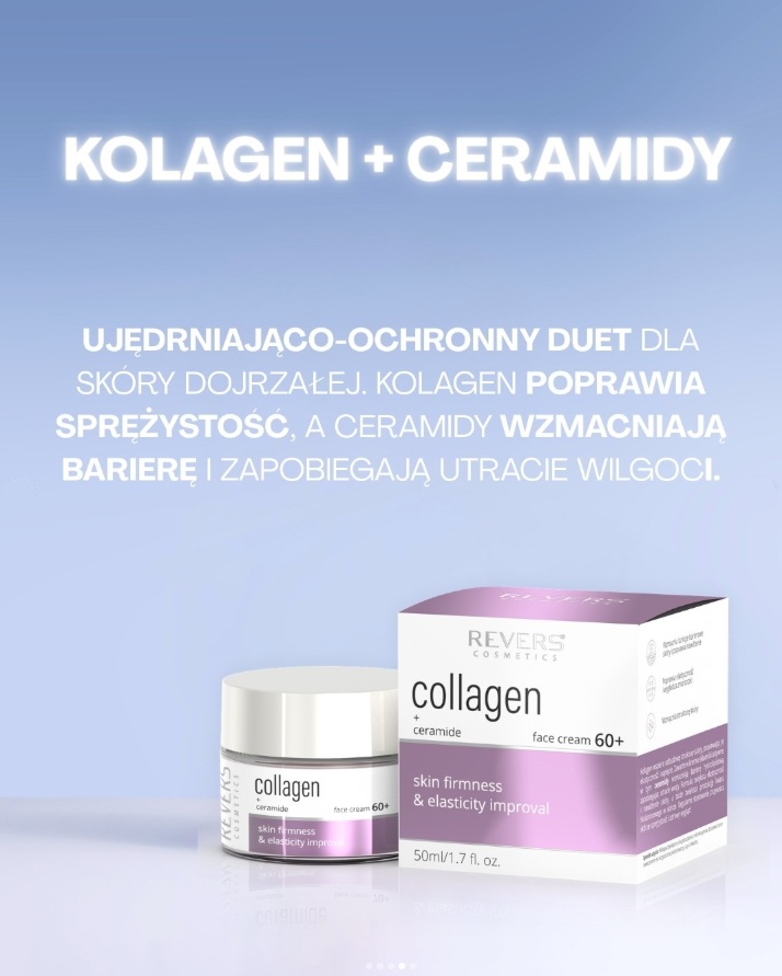 REVERS Krem Do Twarzy 60+ z Kolagenem i Ceramidami Poprawiający Elastyczność - obrazek 2