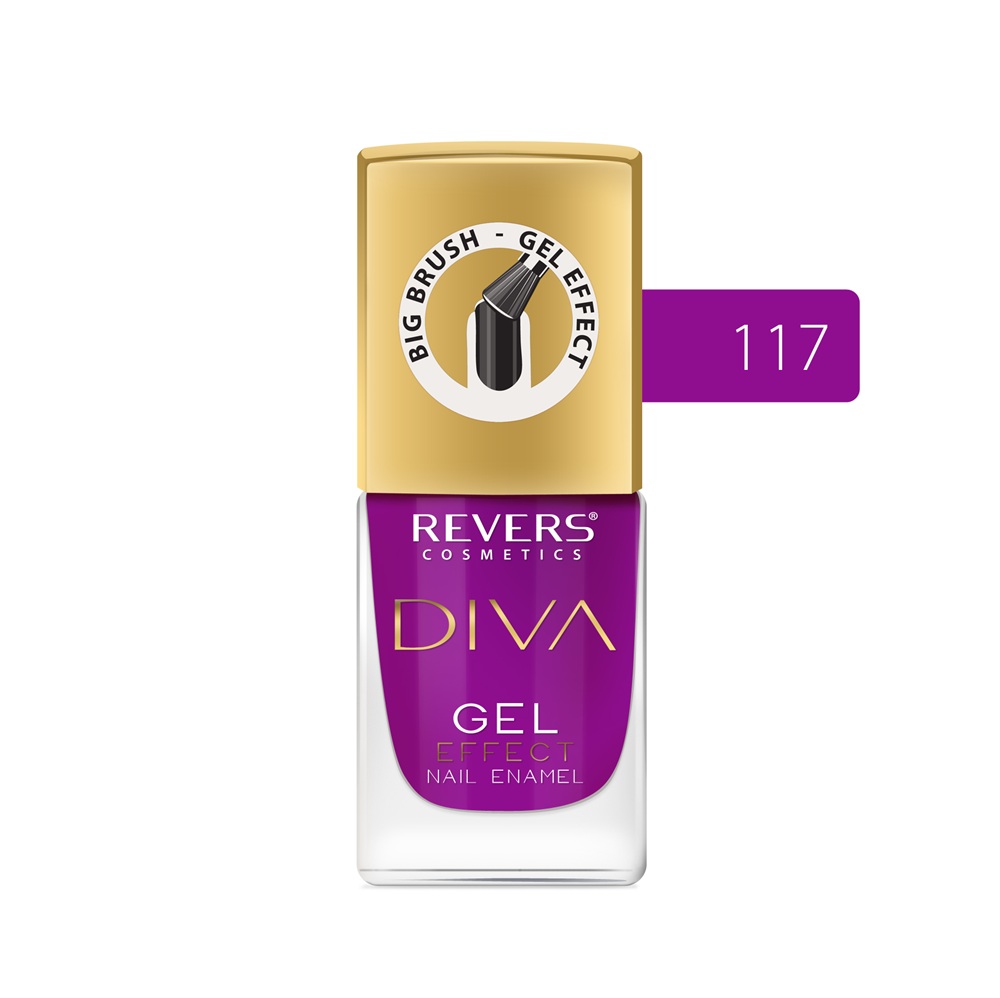 Lakier do paznokci Revers Diva nr 117 efekt żelowy