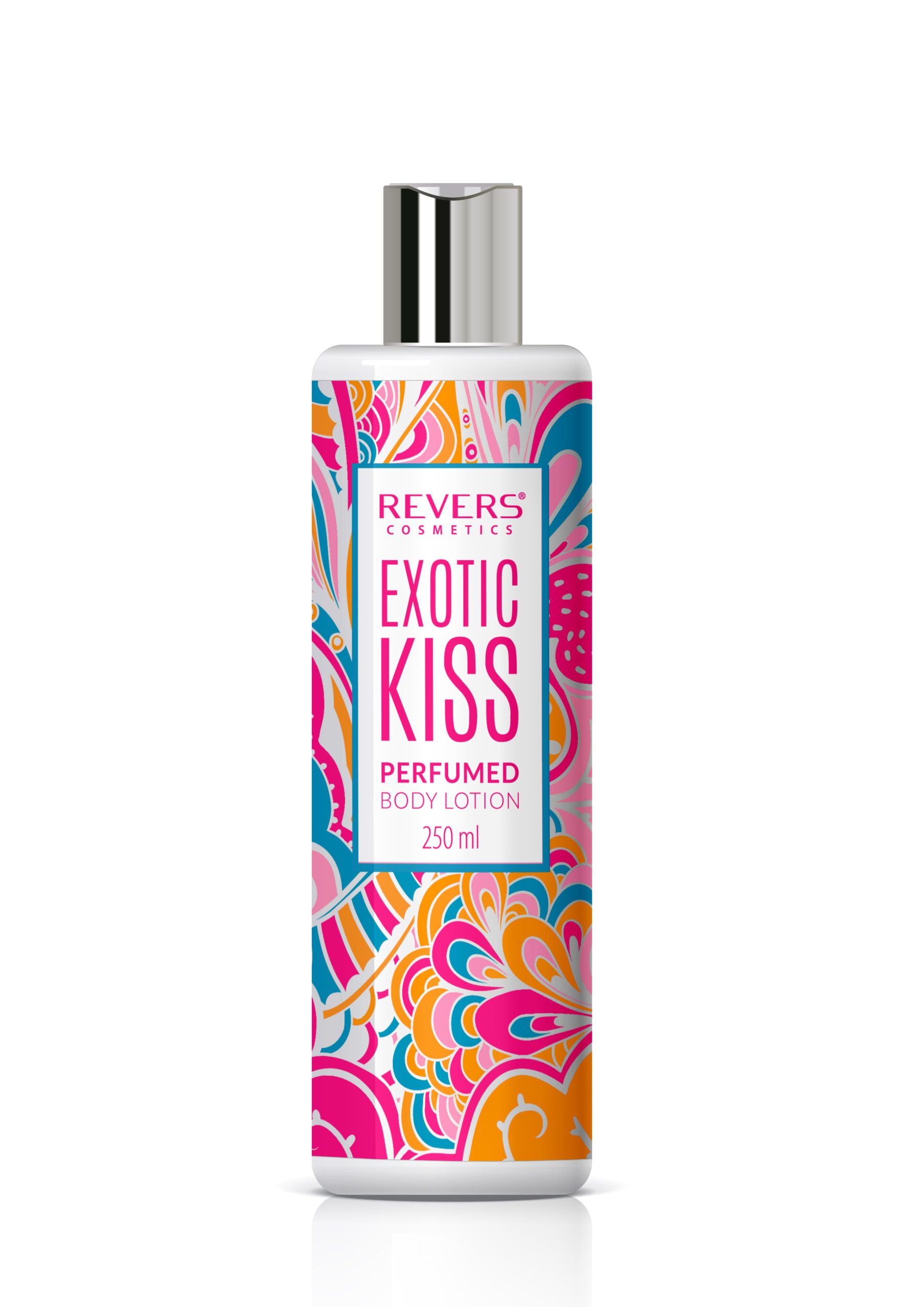 Perfumowany balsam do ciała Revers Exotic Kiss 250 ml o egzotycznym zapachu kokosa, brzoskwini i piżma