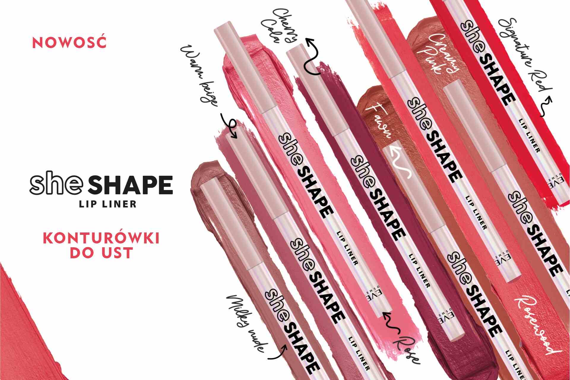 Revers Cosmetics She Shape – konturówki do ust w różnych odcieniach