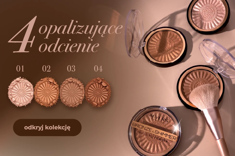Rozświetlacz do twarzy Bronze Shimmer w 4 odcieniach Revers