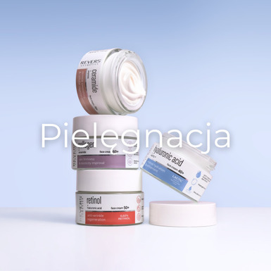 Kremy do pielęgnacji twarzy Revers Cosmetics z retinolem, ceramidami i kwasem hialuronowym.