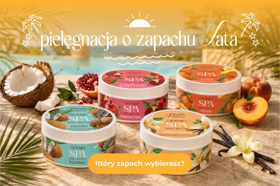 Masła do ciała Pure Essence Dermo Spa – granat, brzoskwinia, kokos oraz argan i wanilia